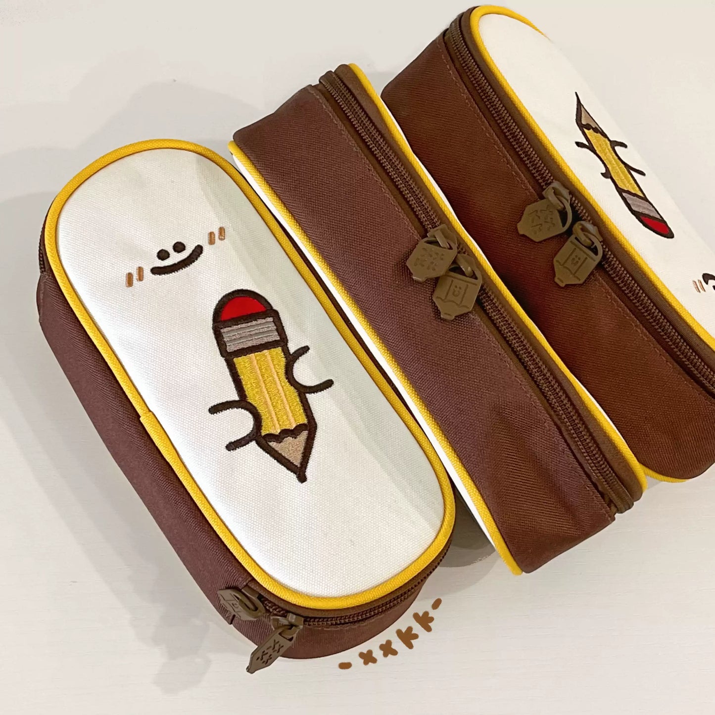 Original Pencil Head Cartoon Pencil Pouch