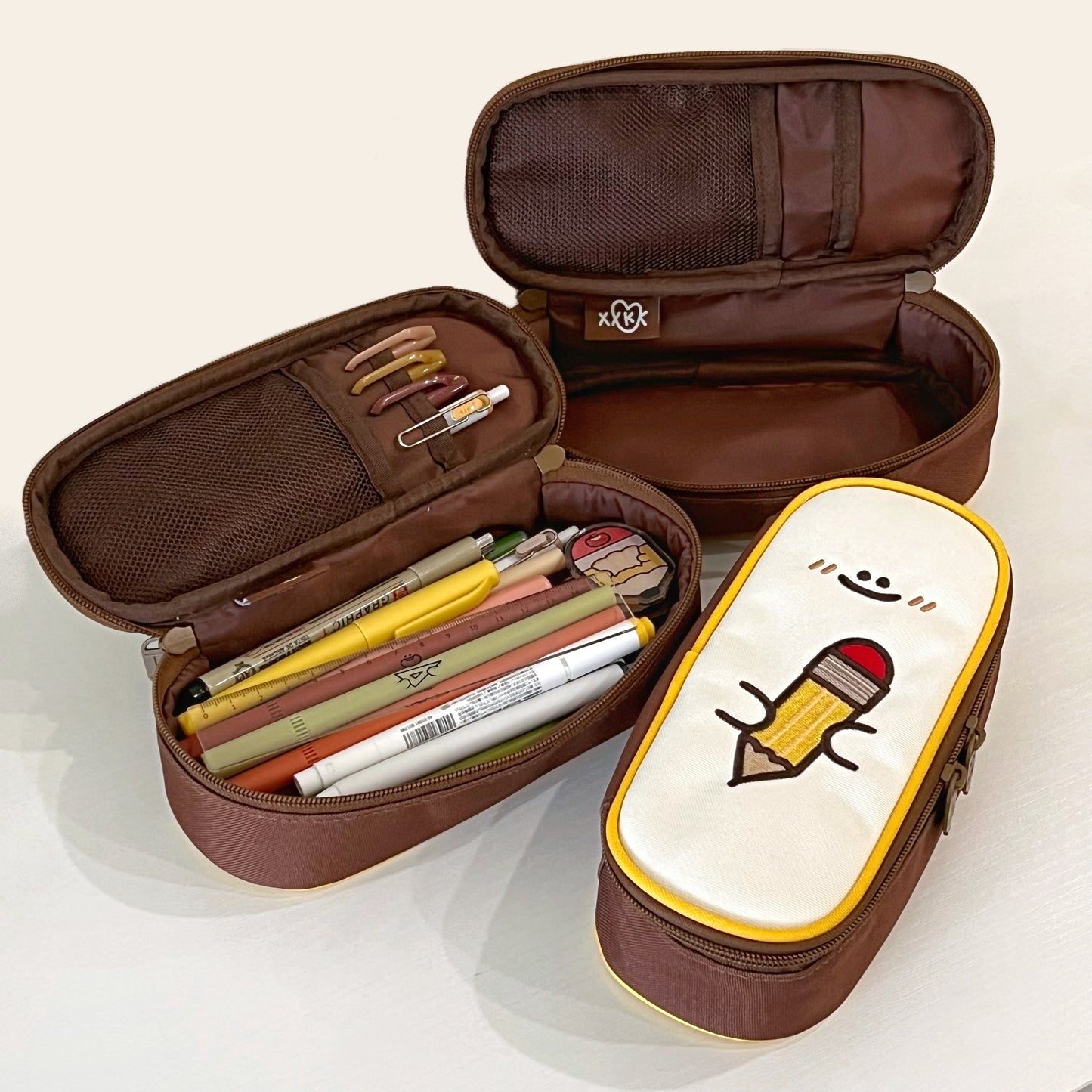 Original Pencil Head Cartoon Pencil Pouch