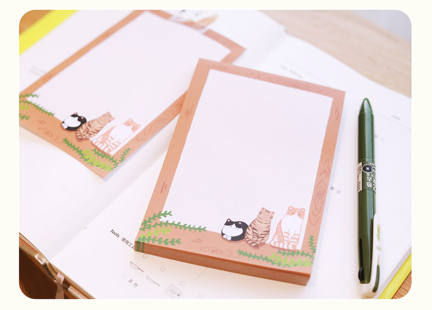 Pastoral Cats A6 Notepad, 100p