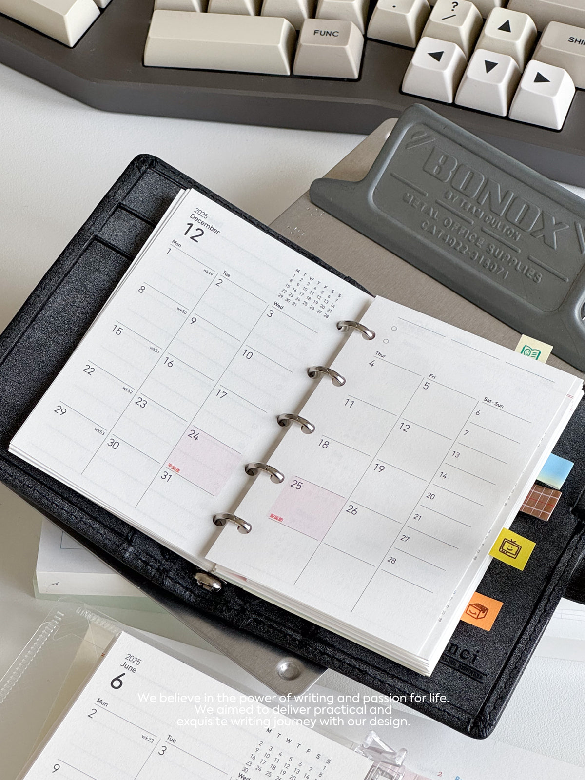 2025 Monthly Planner Loose-Leaf Inner Core – M5/A7 - out of stock