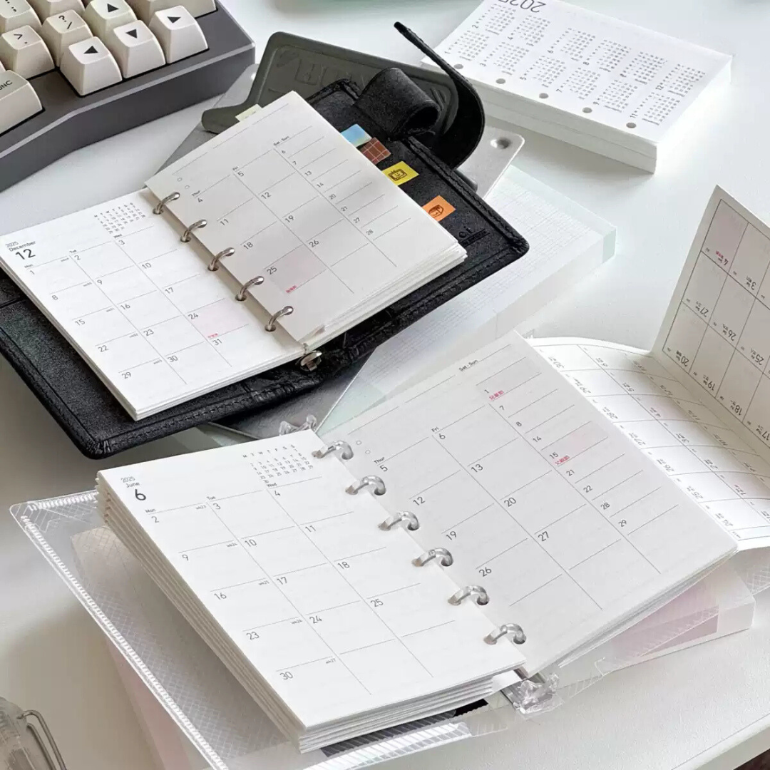 2025 Monthly Planner Loose-Leaf Inner Core – M5/A7 - out of stock