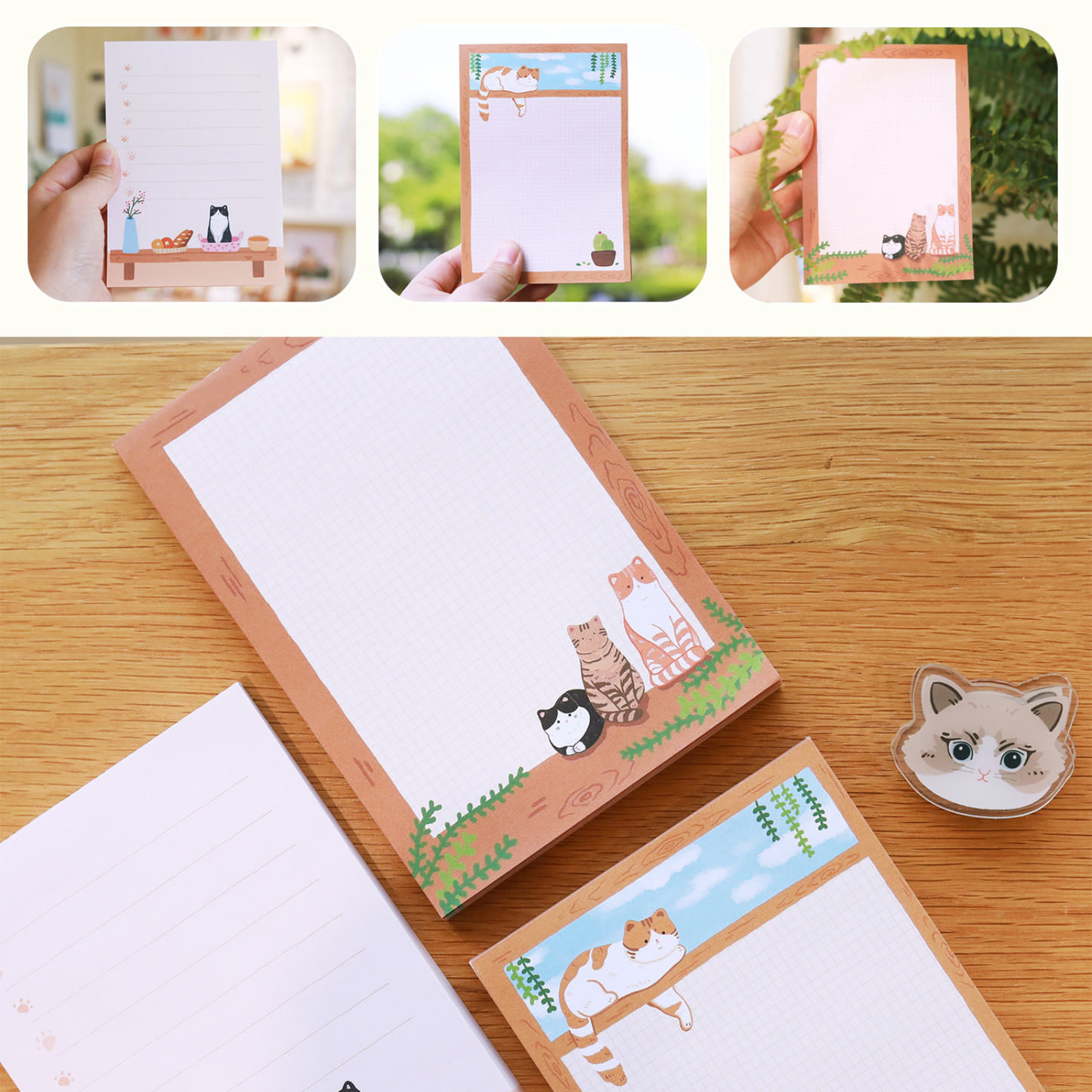 Pastoral Cats A6 Notepad, 100p