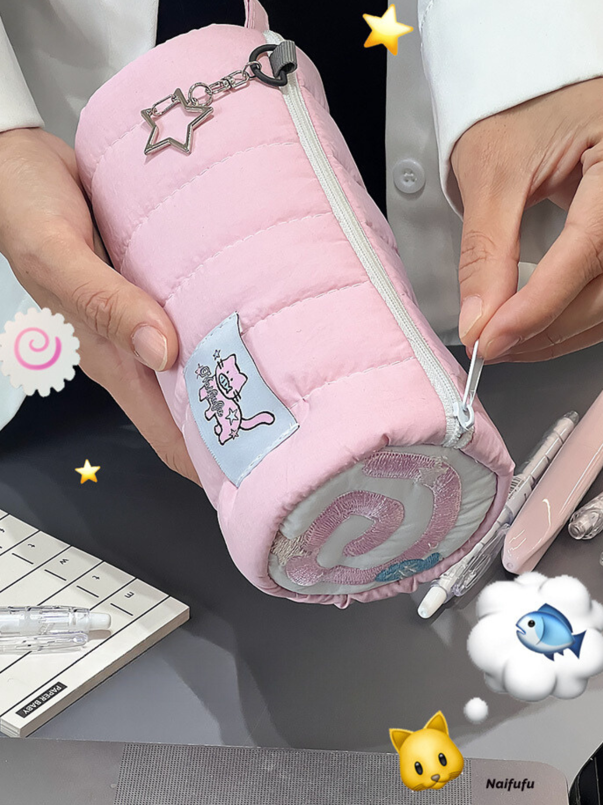 Original Design Fish Noodle Pencil Pouch