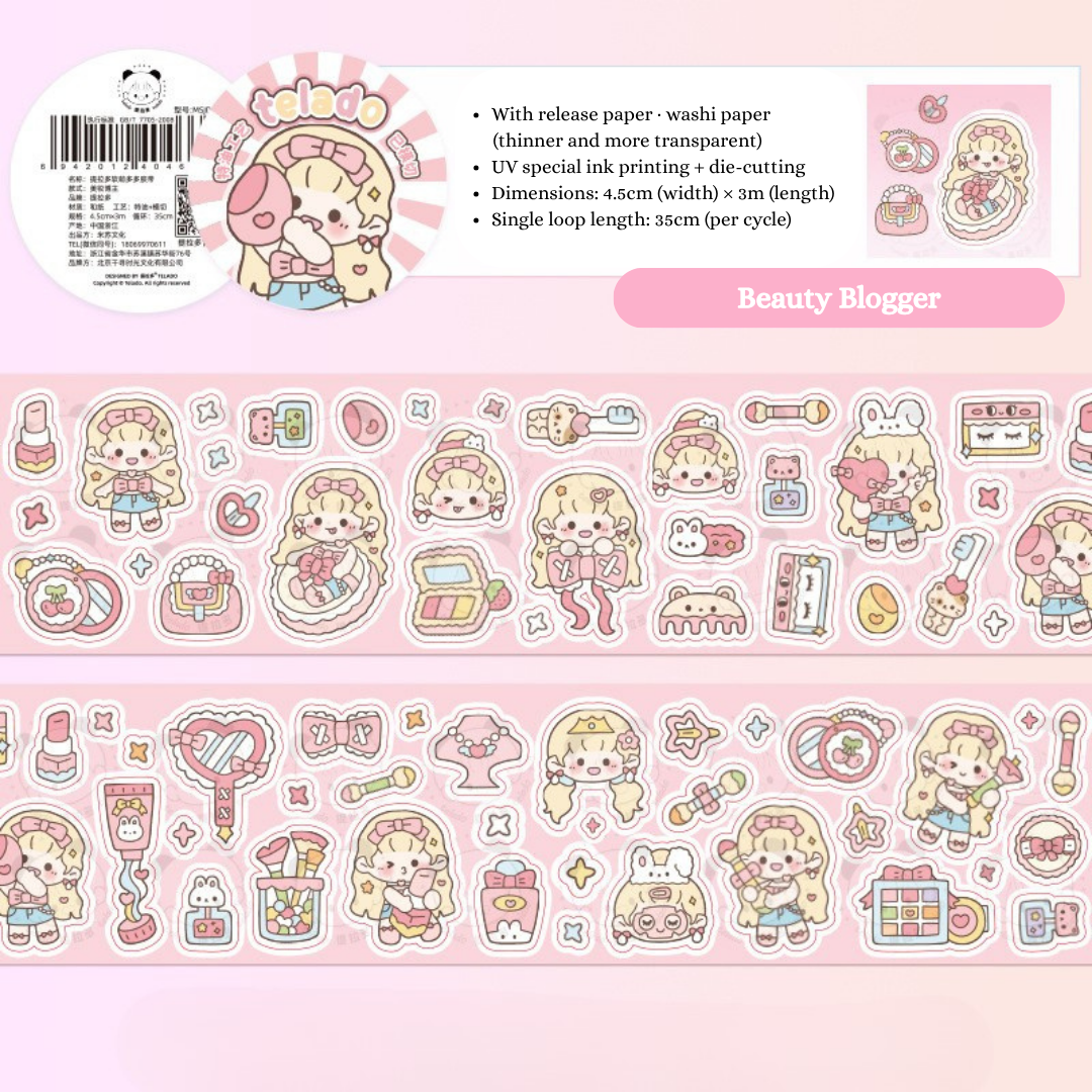 TiraDuo Soft Momo Washi Tape – Die-Cut Edition