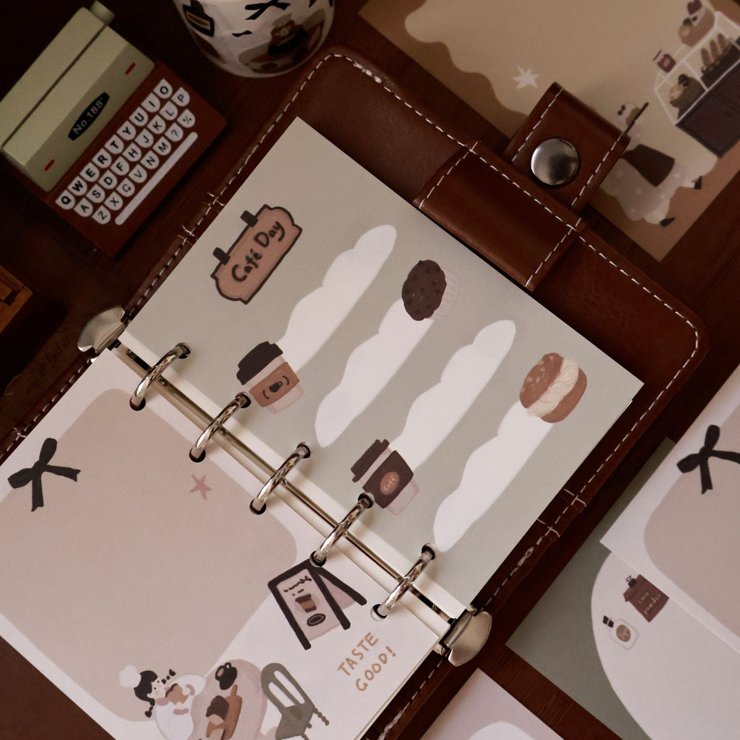 Caramel Bread Double-Sided Memo Notepads