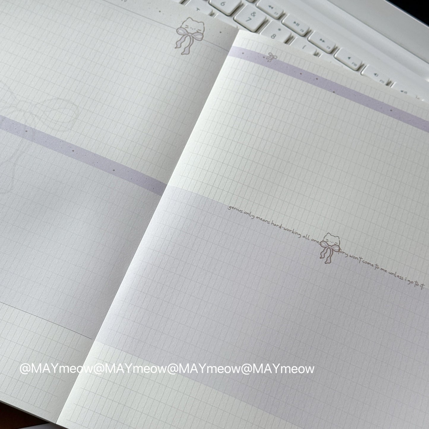 【Cat Head Bow】B5 Double-Sided 120g Notepads