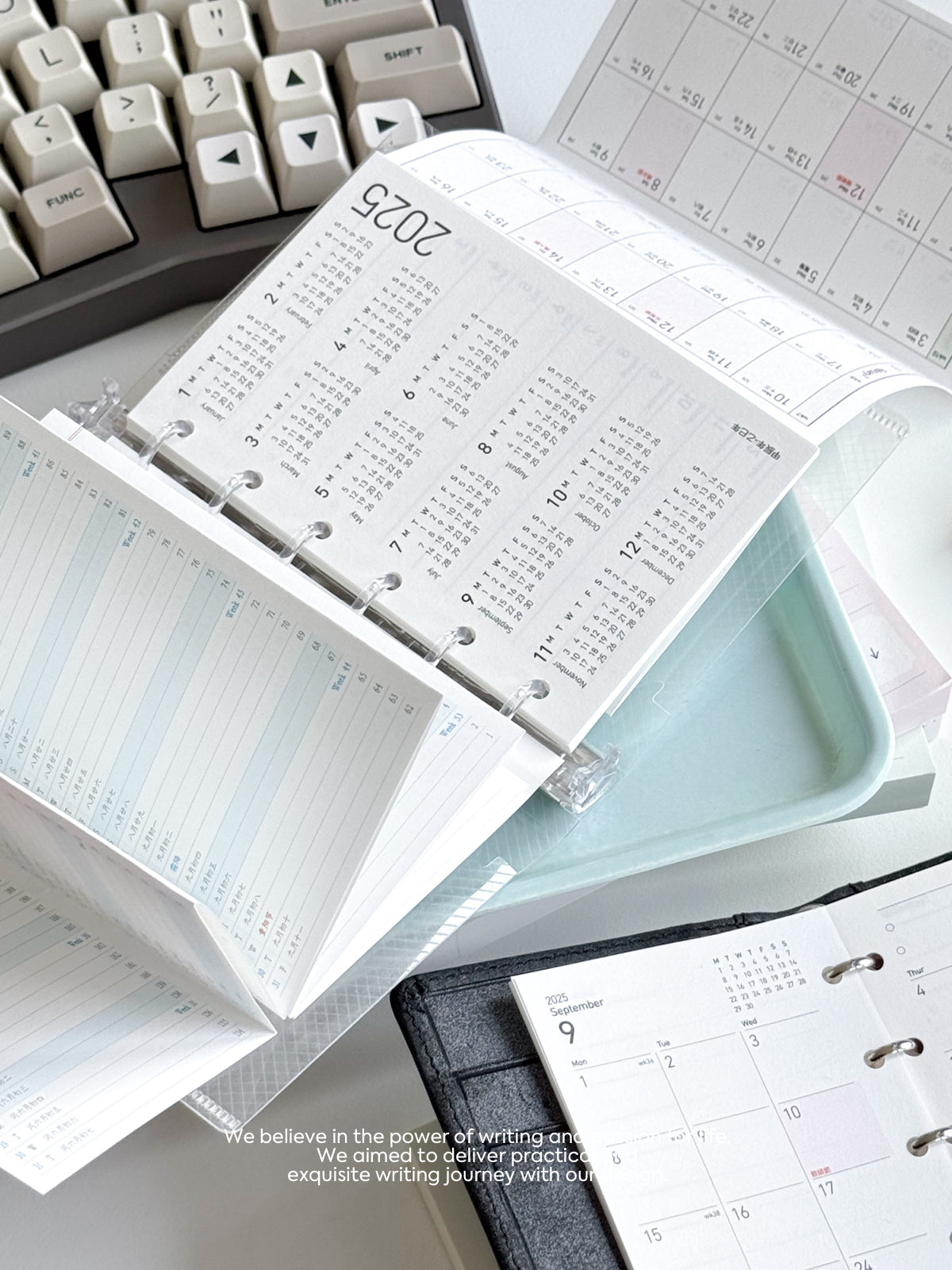 2025 Monthly Planner Loose-Leaf Inner Core – M5/A7 - out of stock