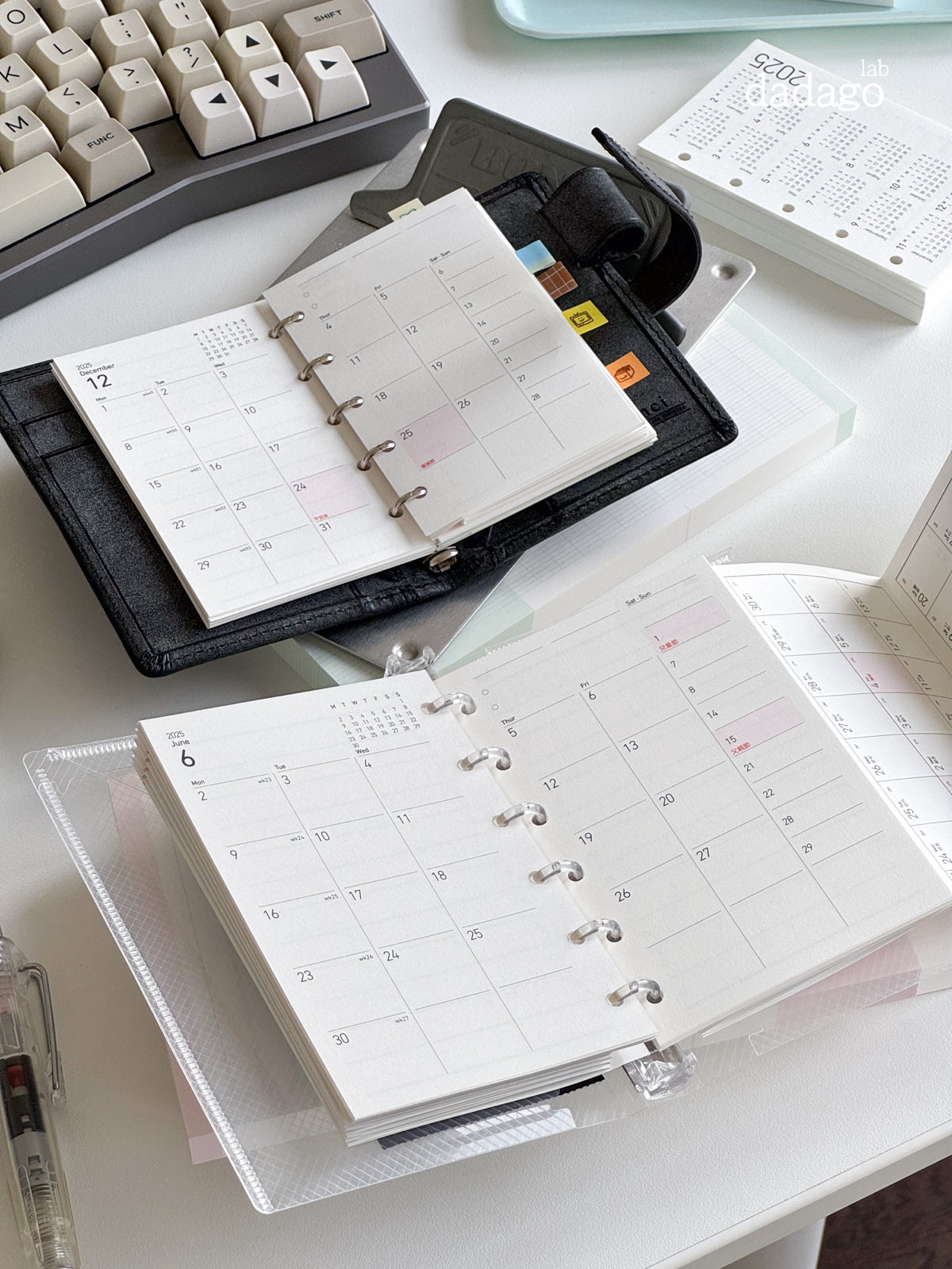2025 Monthly Planner Loose-Leaf Inner Core – M5/A7 - out of stock