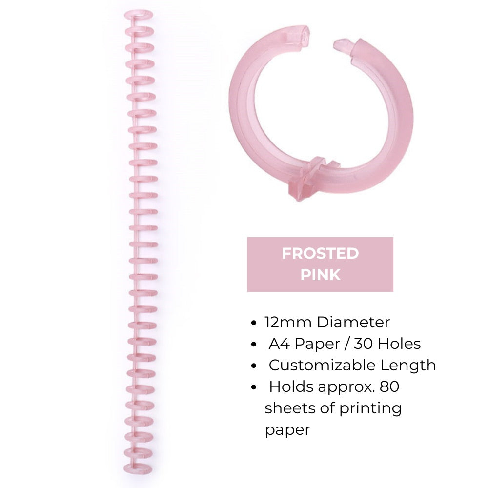 30-Hole Plastic Binding Rings – 12mm/22mm Adjustable Spine for Custom-Sized Documents