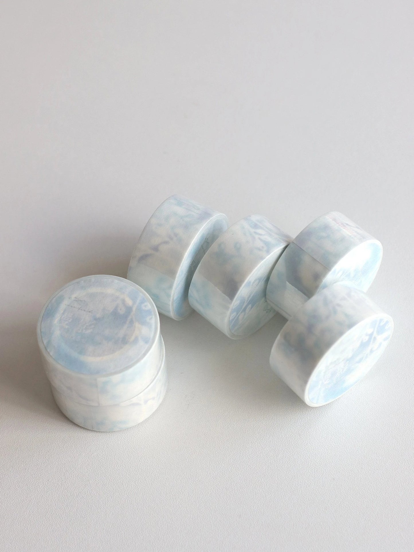 Blue Mist Aesthetic Taiwanese Washi Tape with Release Paper