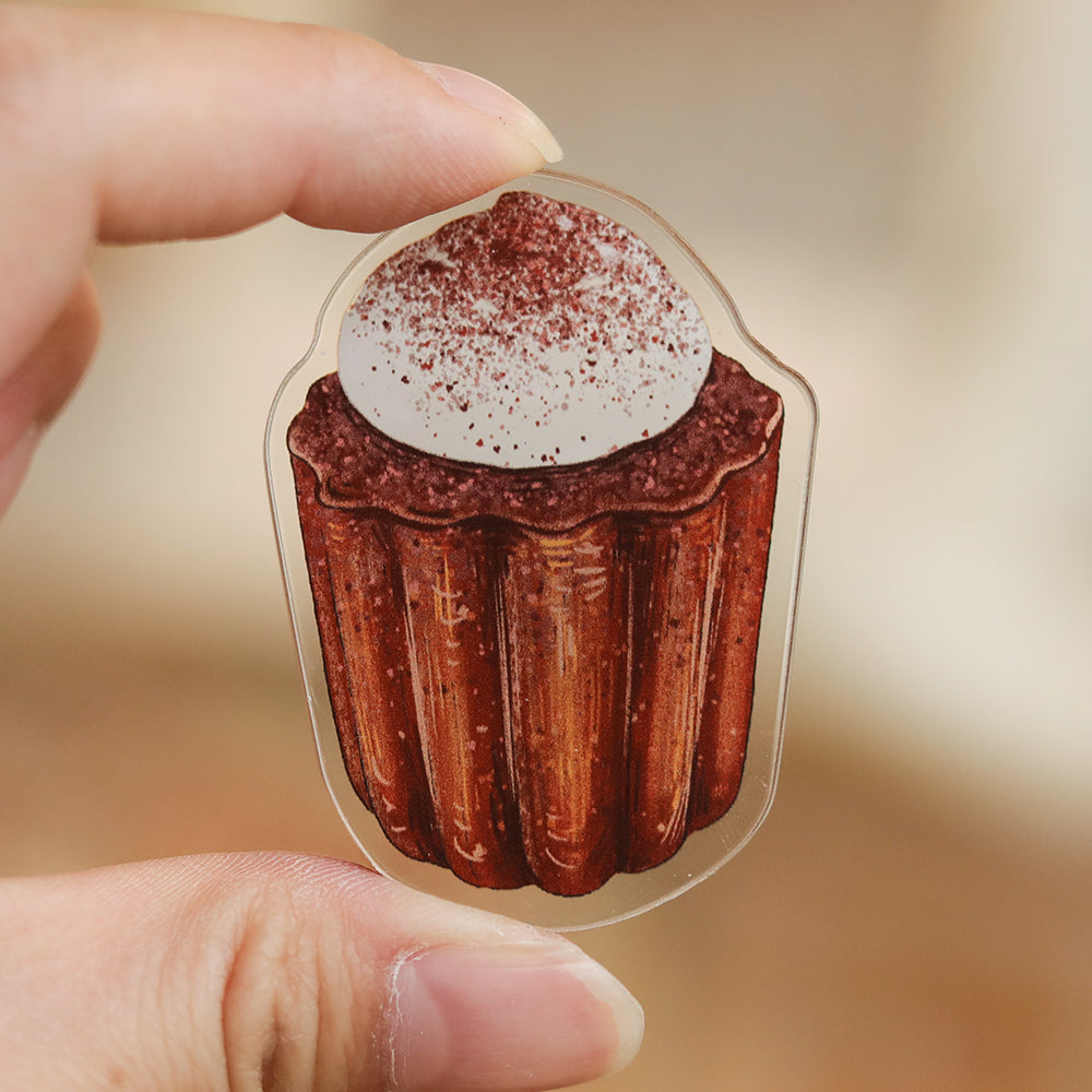 Cannelés Fridge Magnets, 4Pcs
