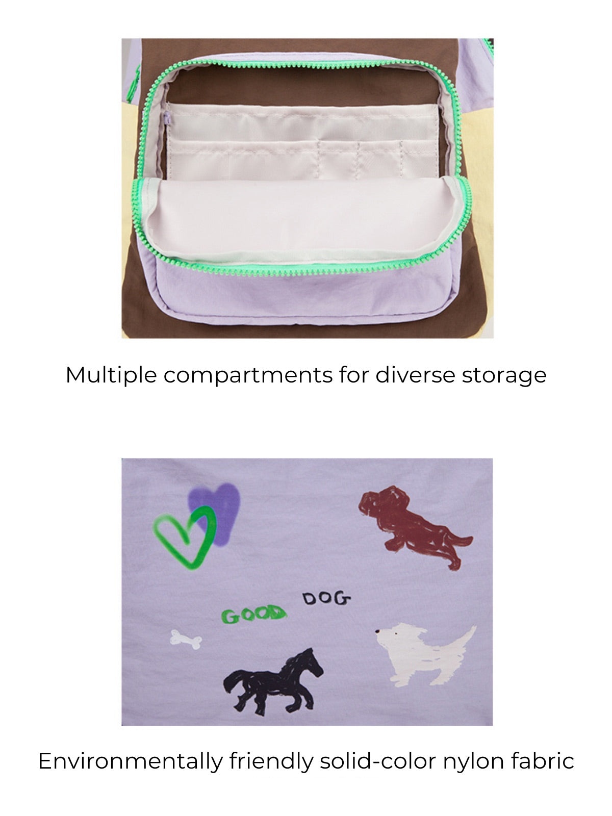 Colorful Cartoon Animal Computer Travel Backpack