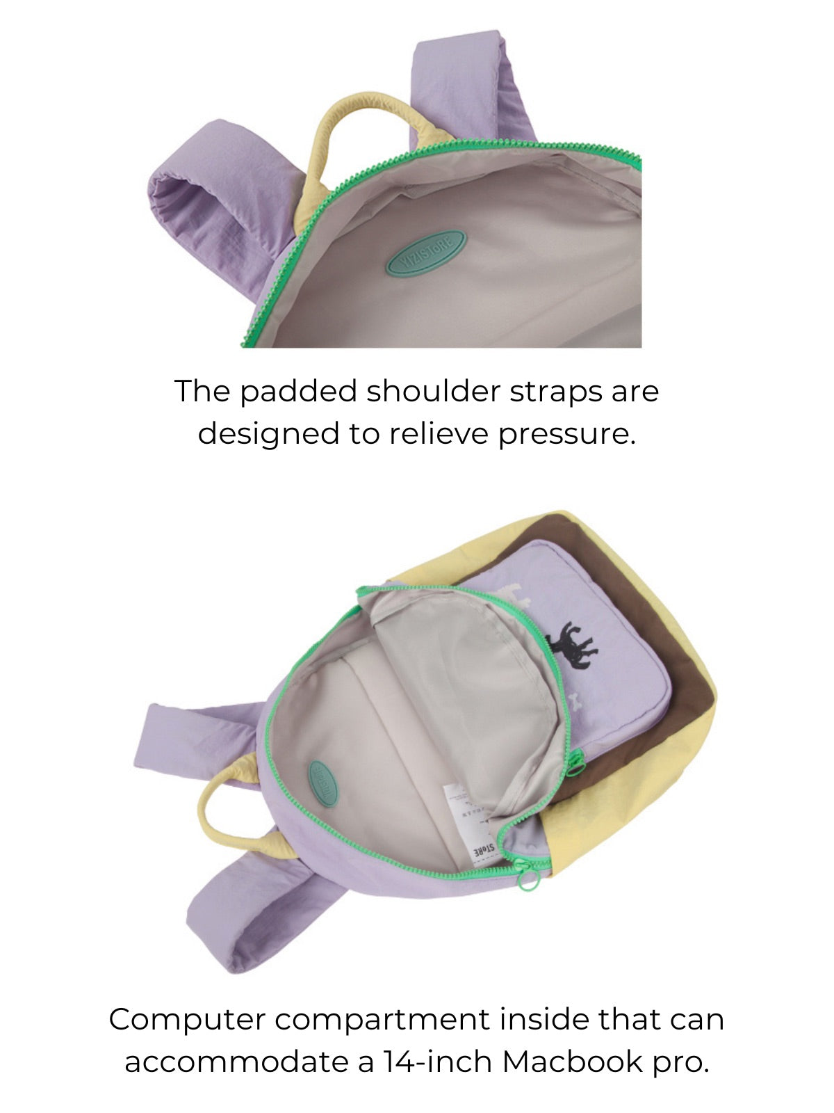 Colorful Cartoon Animal Computer Travel Backpack