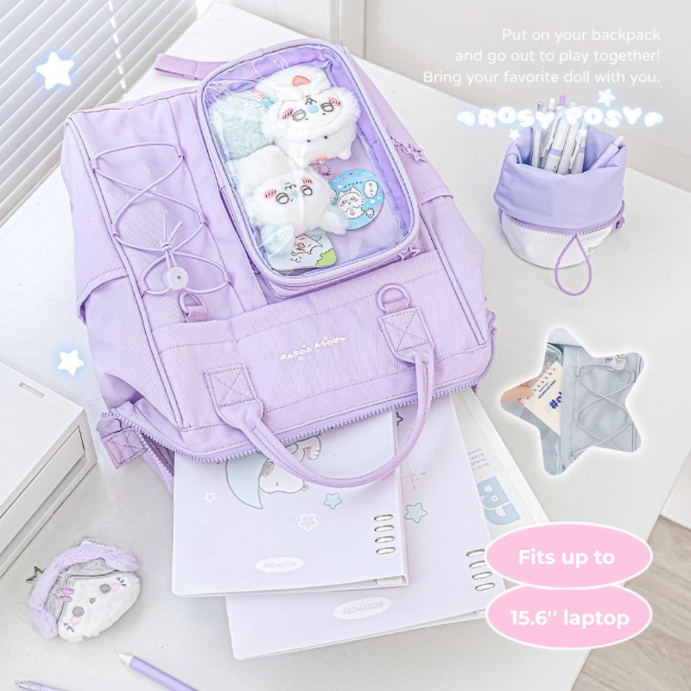 Paracosm Large Capacity Square Backpack