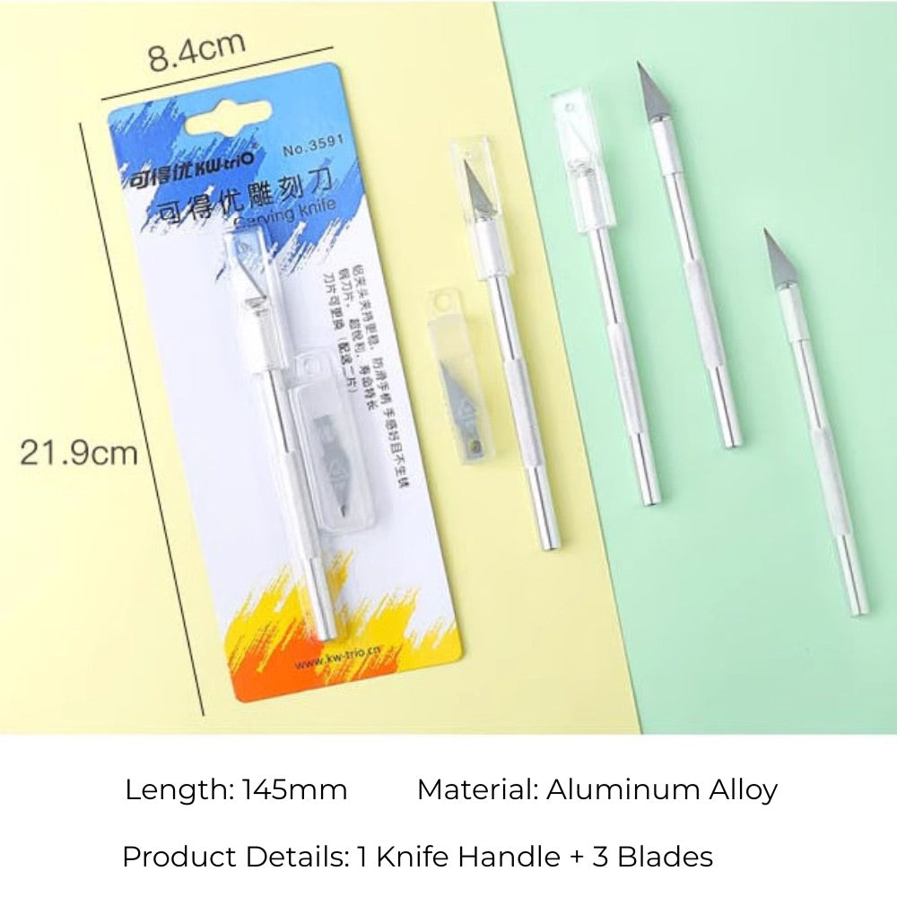 Precision Craft Knife – Aluminum Handle Cutter for Washi Tape, Paper, Leather & DIY Projects
