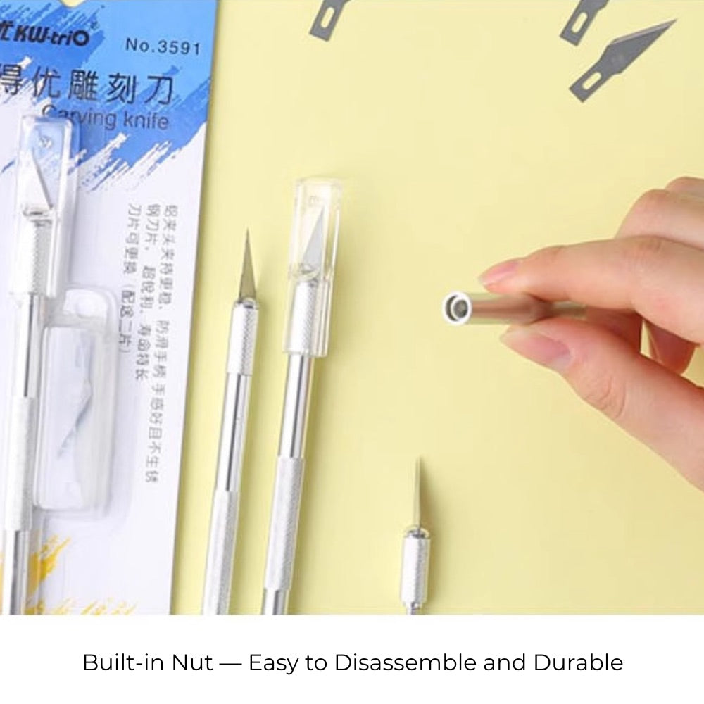 Precision Craft Knife – Aluminum Handle Cutter for Washi Tape, Paper, Leather & DIY Projects