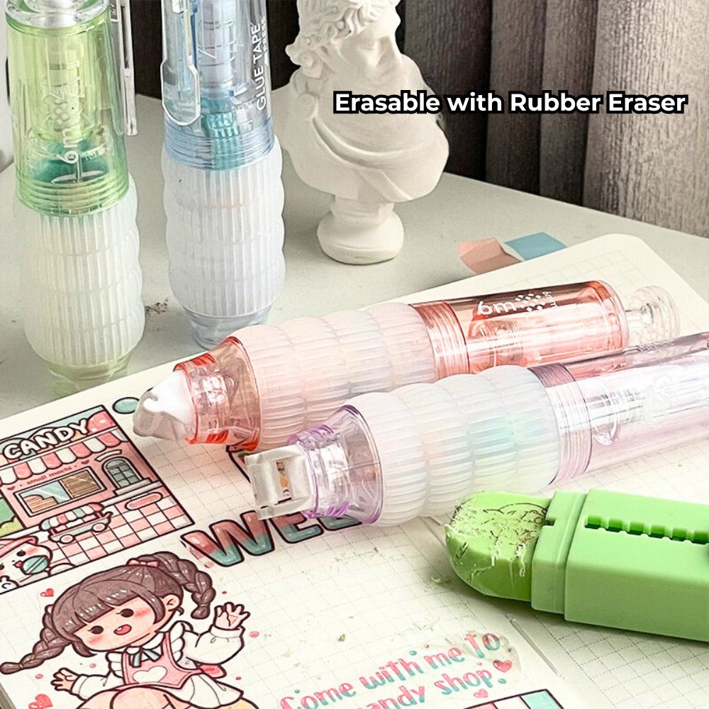 Retractable Dot Glue Pen β Erasable Diamond-Shaped Adhesive Tape Roller