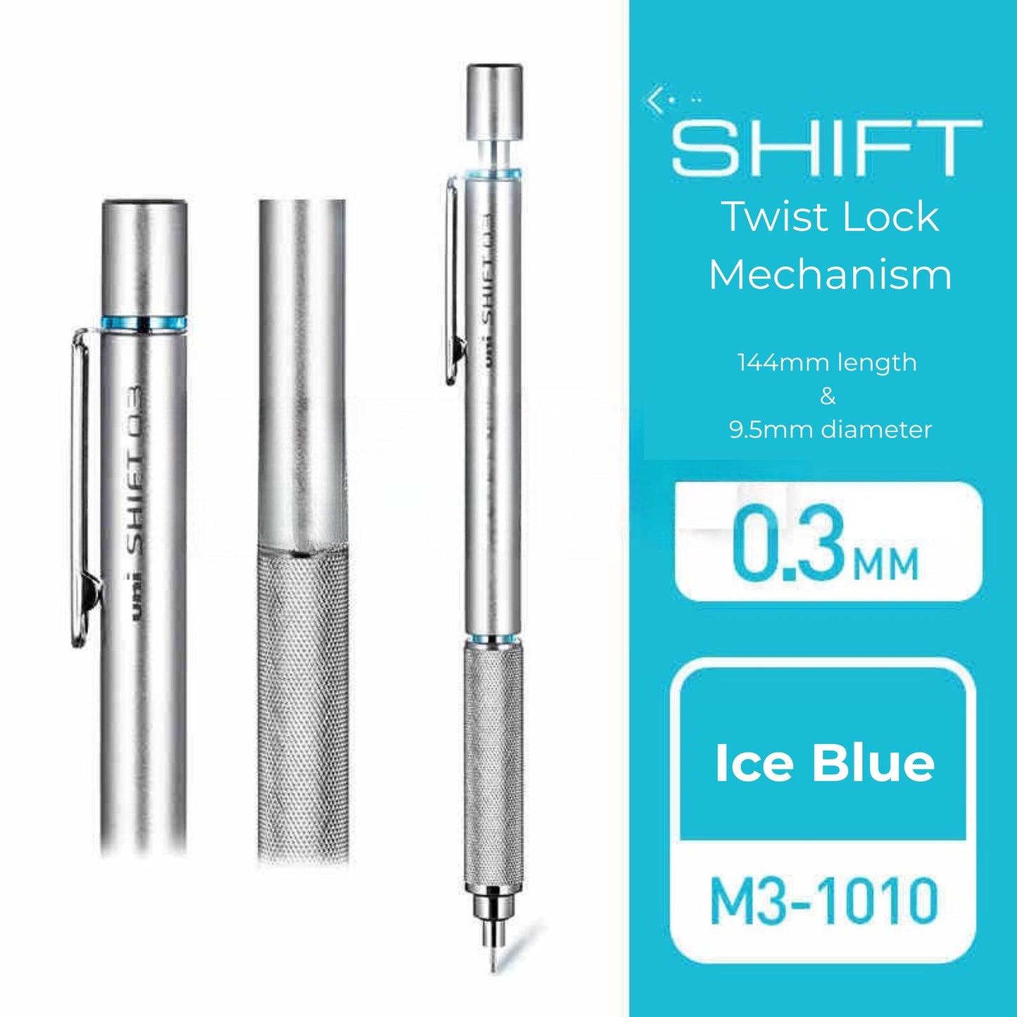 Uni Kuru Toga Mechanical Pencil M5-101, 0.3 mm - 0.9 mm