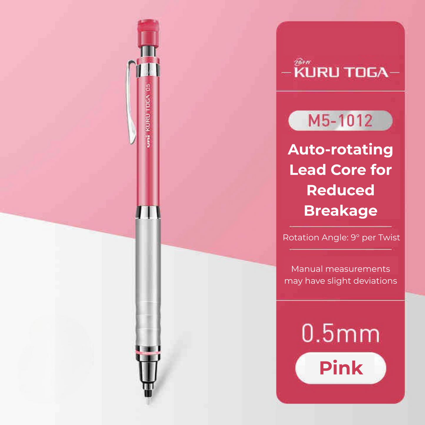 Uni Kuru Toga Mechanical Pencil M5-101, 0.3 mm - 0.9 mm
