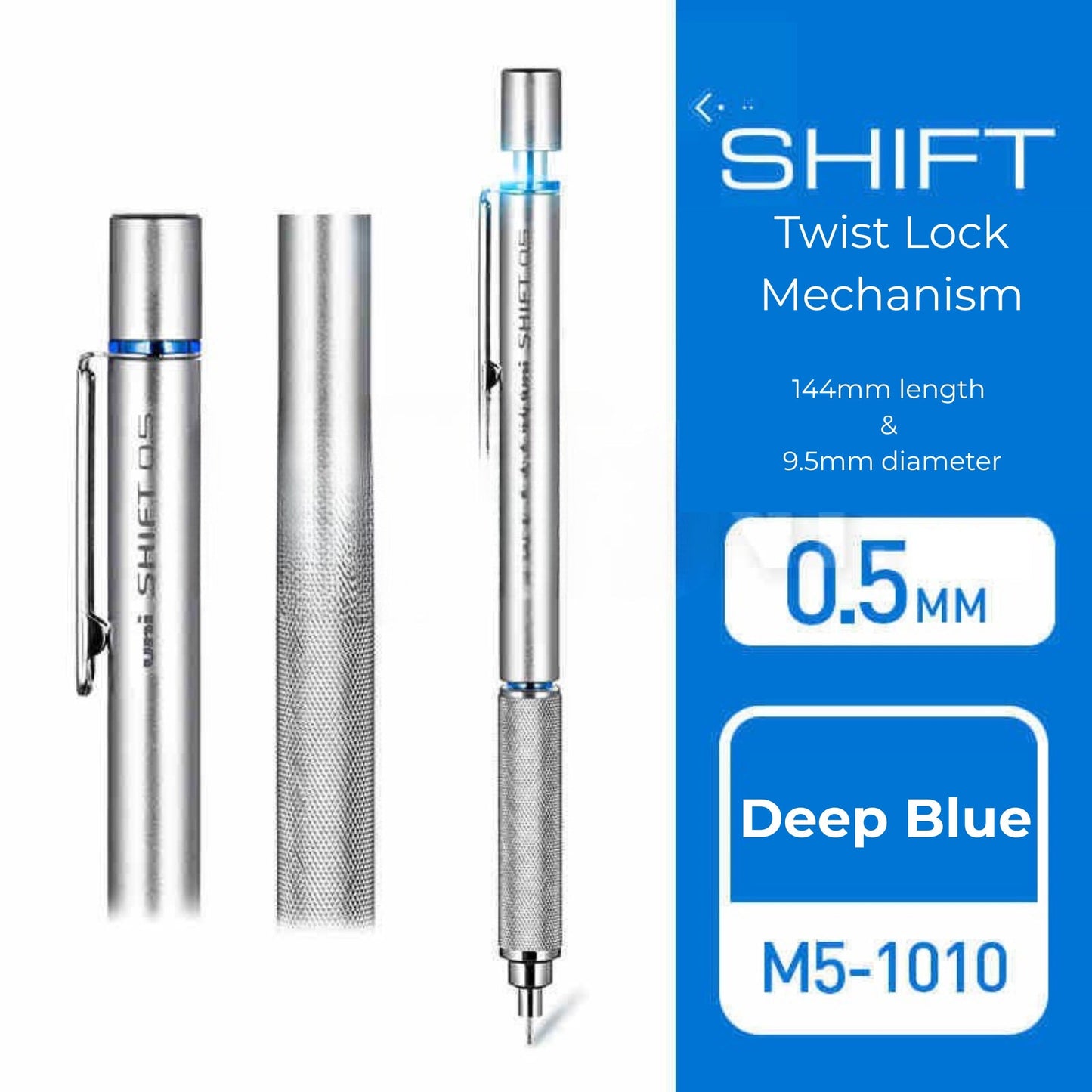 Uni Kuru Toga Mechanical Pencil M5-101, 0.3 mm - 0.9 mm