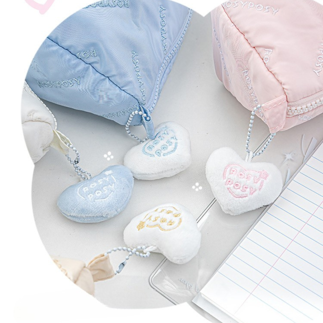Cloud Fluffy Embroidered Pencil Case with Handle