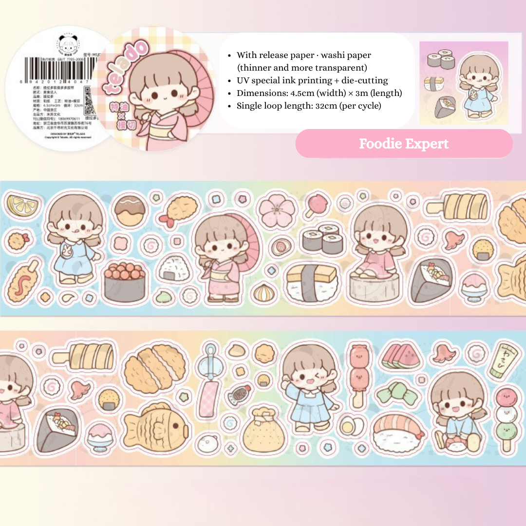 TiraDuo Soft Momo Washi Tape – Die-Cut Edition