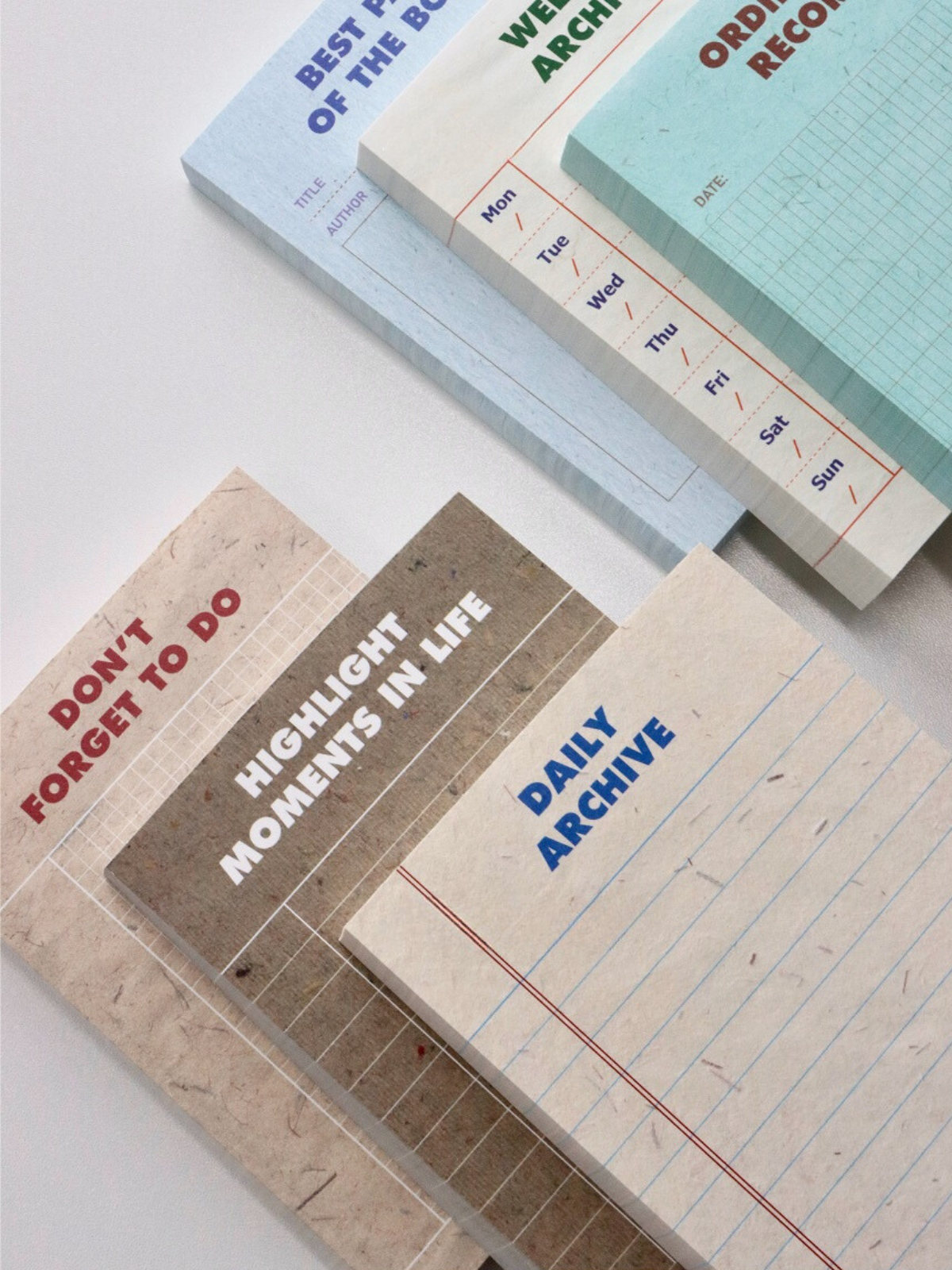 Texture Series - Retro Style Functional Planner Pads