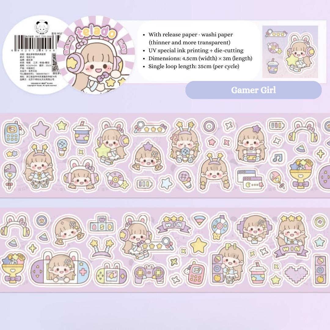 TiraDuo Soft Momo Washi Tape – Die-Cut Edition