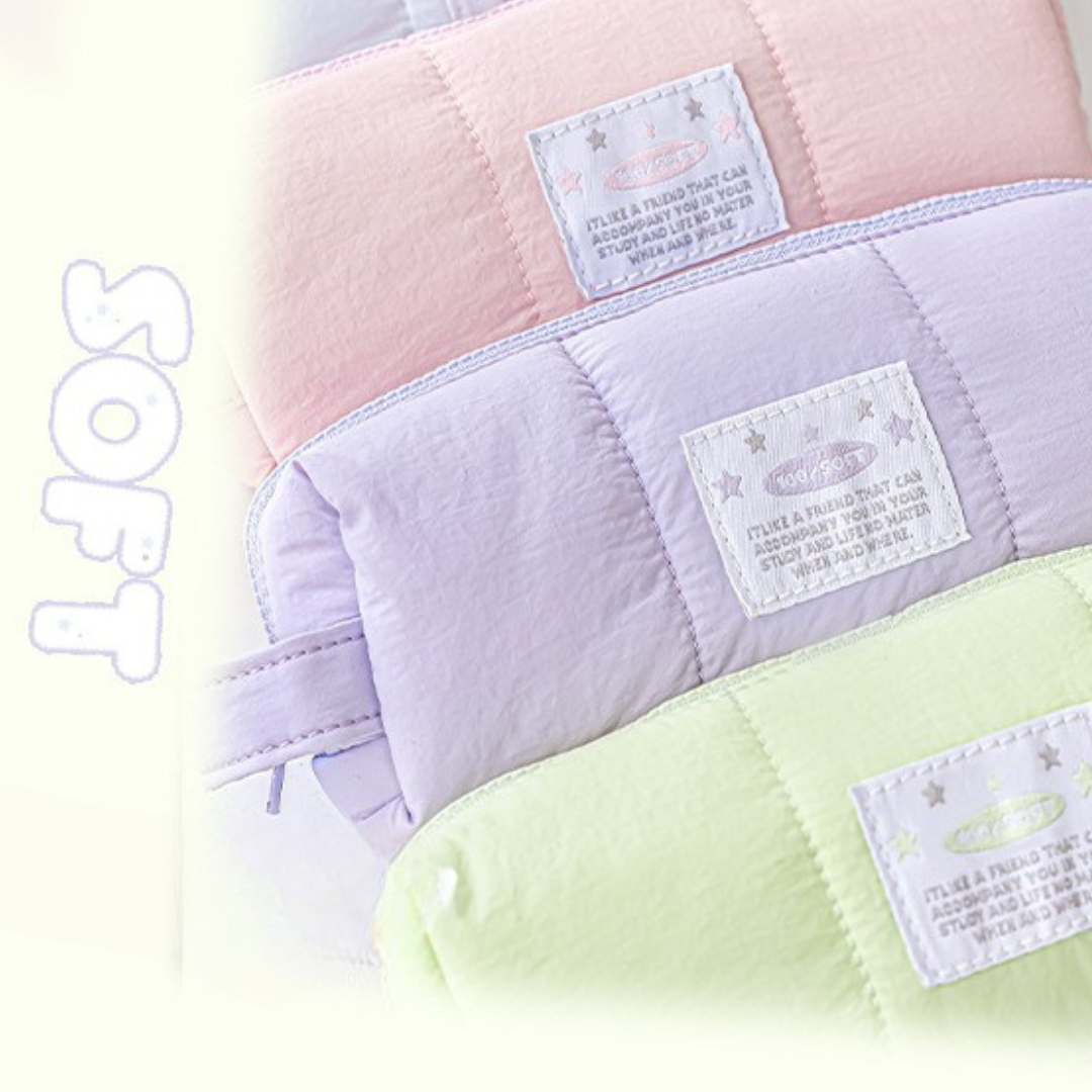 Soft Fabric Pencil Case with Hand Strap