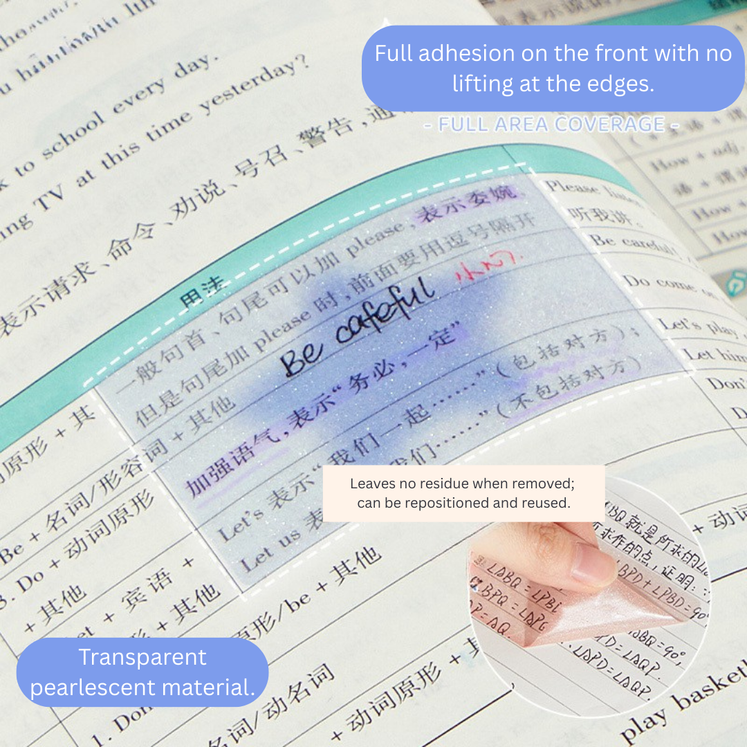 Gradient Pearl Blush Transparent Sticky Notes - SOLD OUT