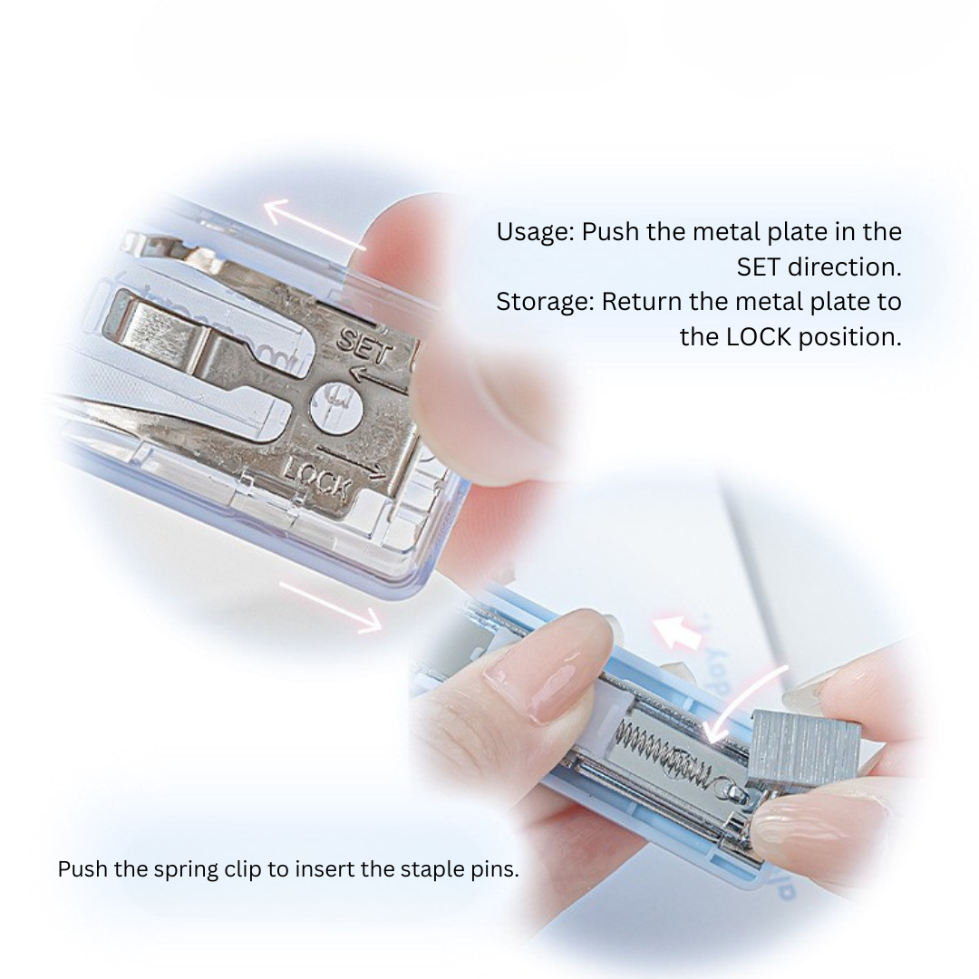 Clear Mini Gradient Portable Stapler
