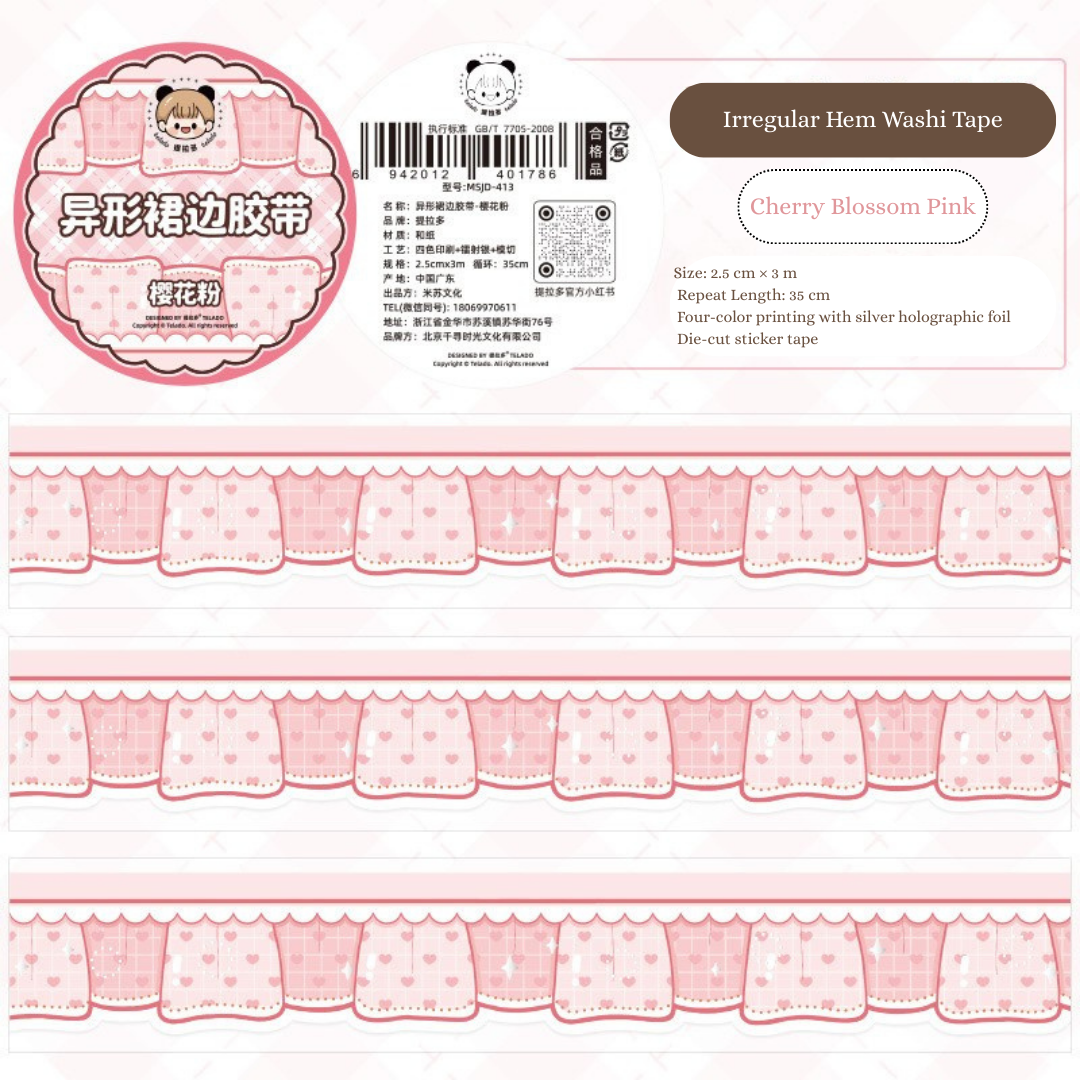 Irregular Skirt Hem Die-cut Stickers