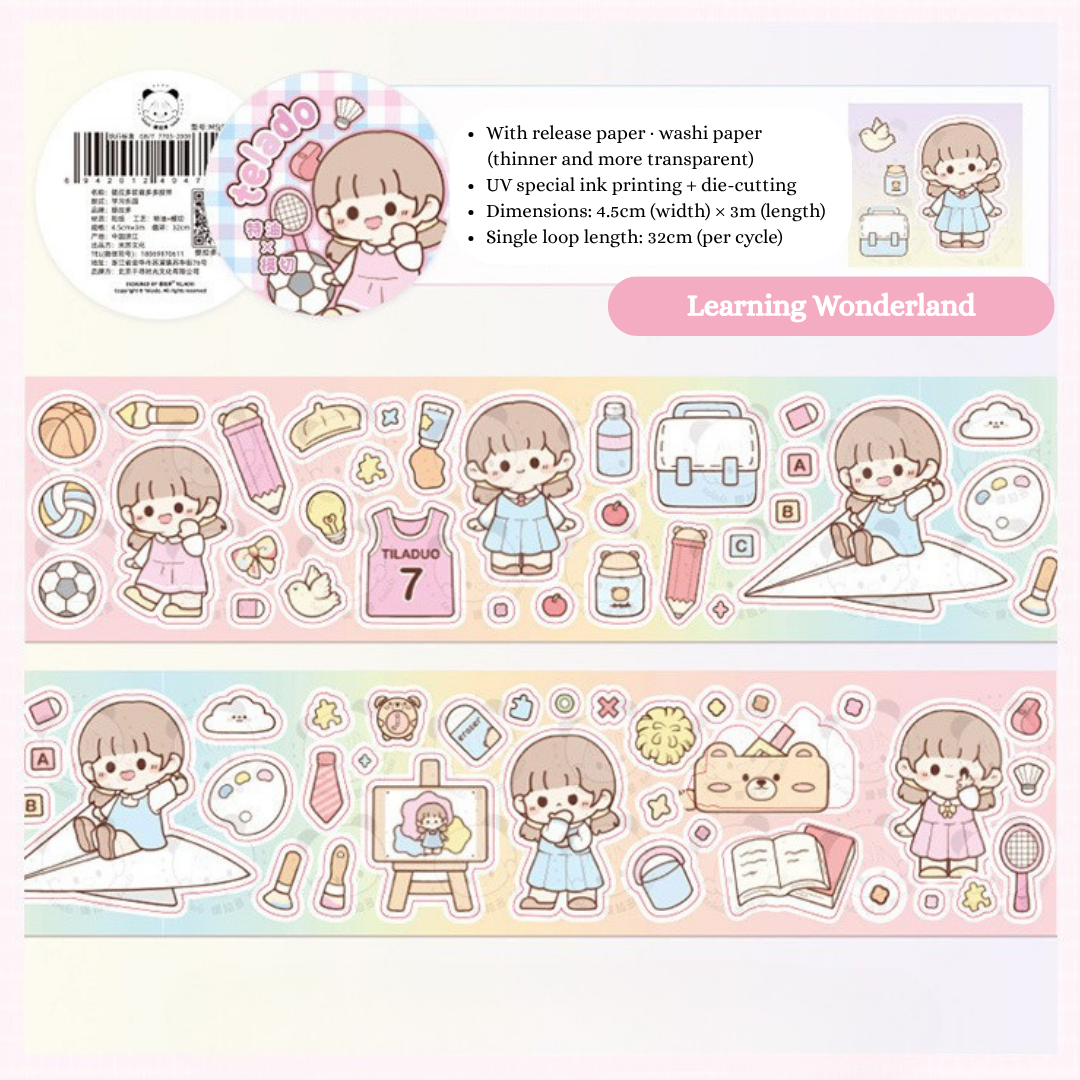 TiraDuo Soft Momo Washi Tape – Die-Cut Edition