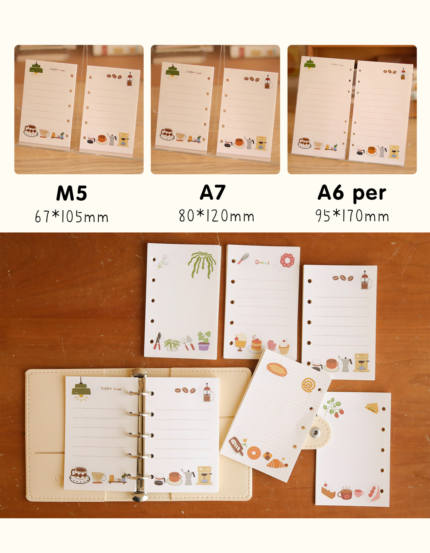 Summer Life M5/A7/A6 Notebook Refill Pages