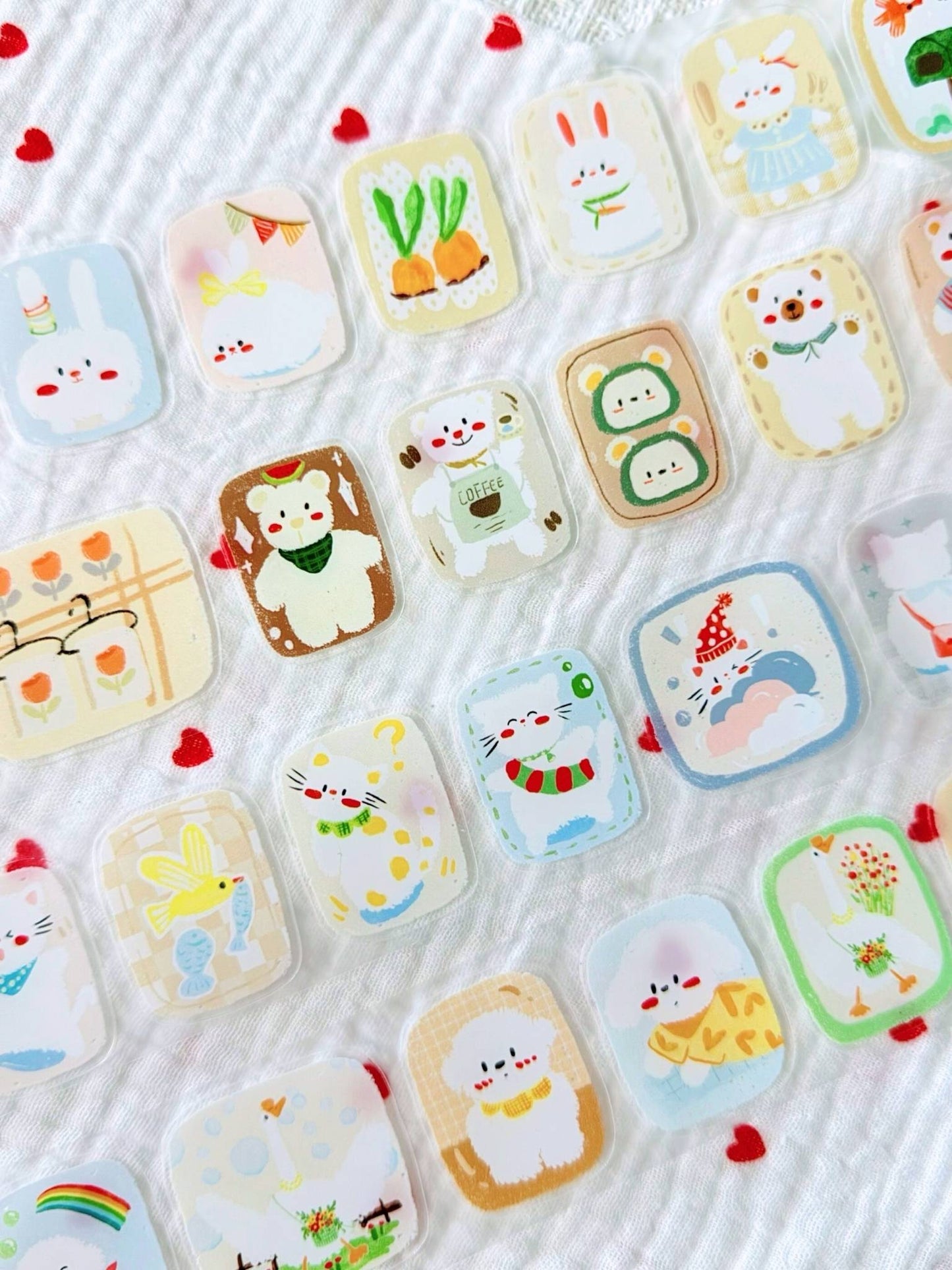 Original Sit in a Row die-cut washi / matte PET Sticker Tape