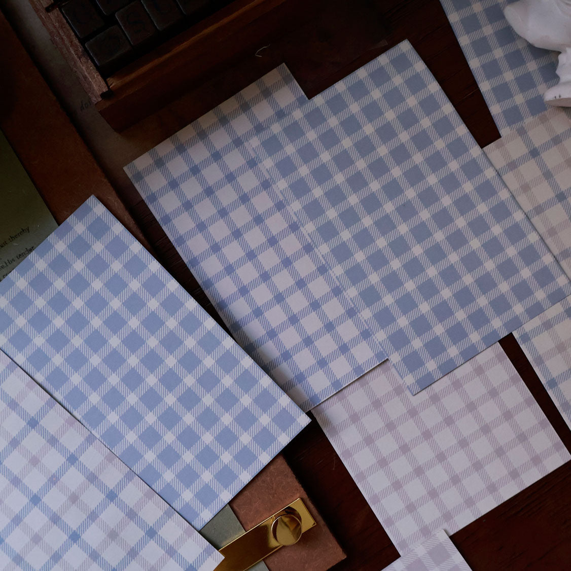 Quiet Plaid Double-Sided Memo Notepads