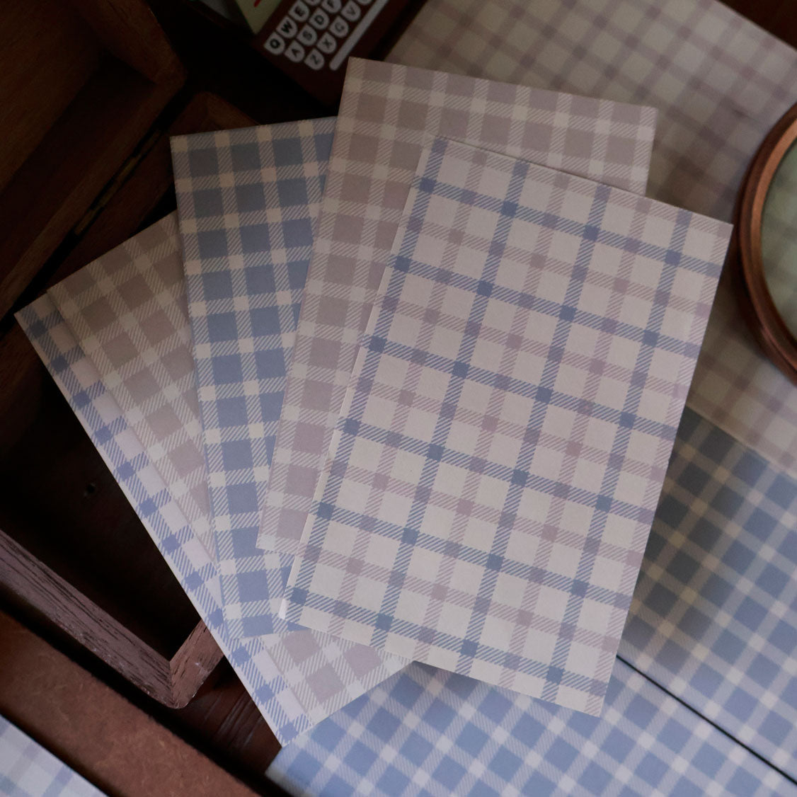 Quiet Plaid Double-Sided Memo Notepads