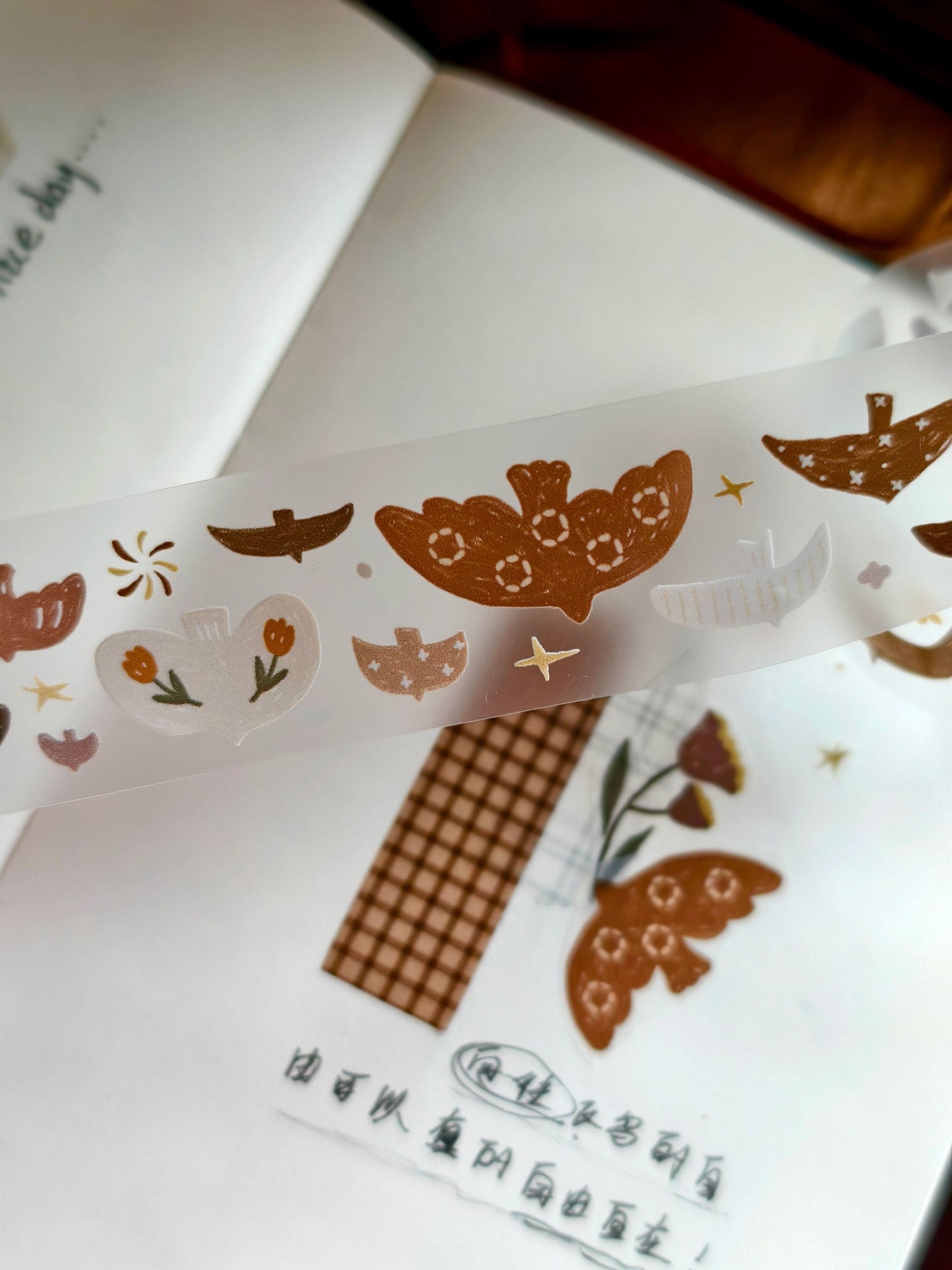 Rainbow Birds โ Light Retro Washi & Matte PET Tape