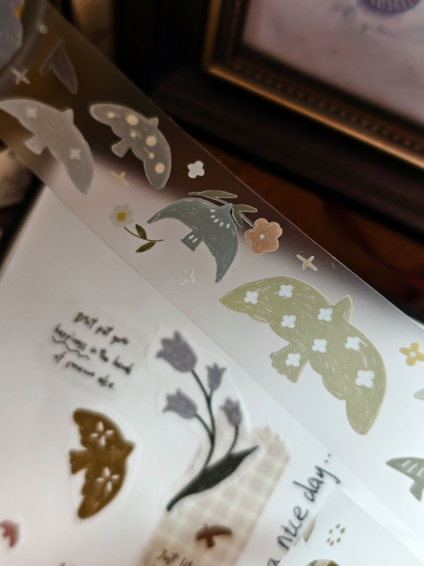 Rainbow Birds โ Light Retro Washi & Matte PET Tape