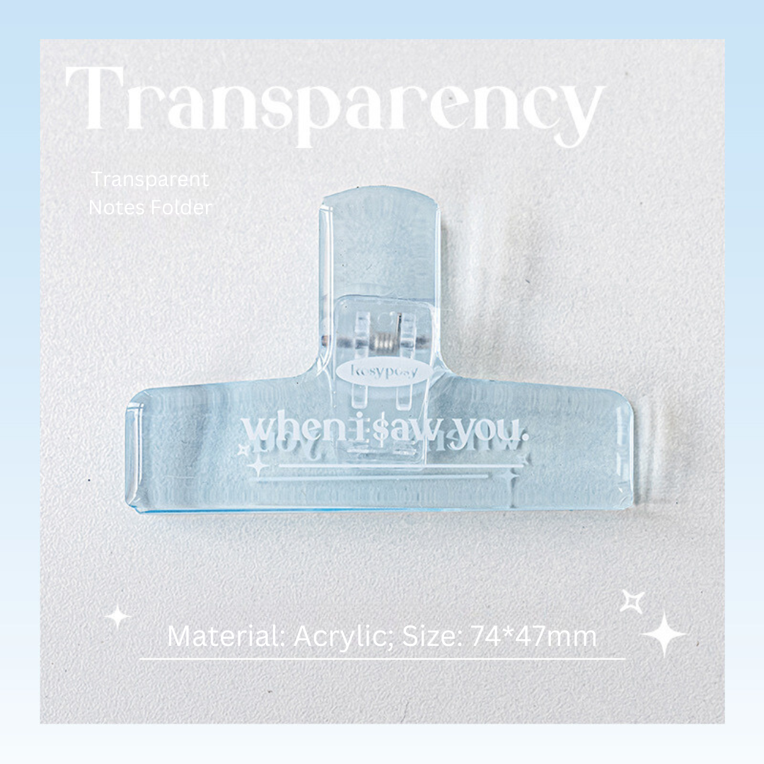 Saw You Collection Transparent Acrylic Clips