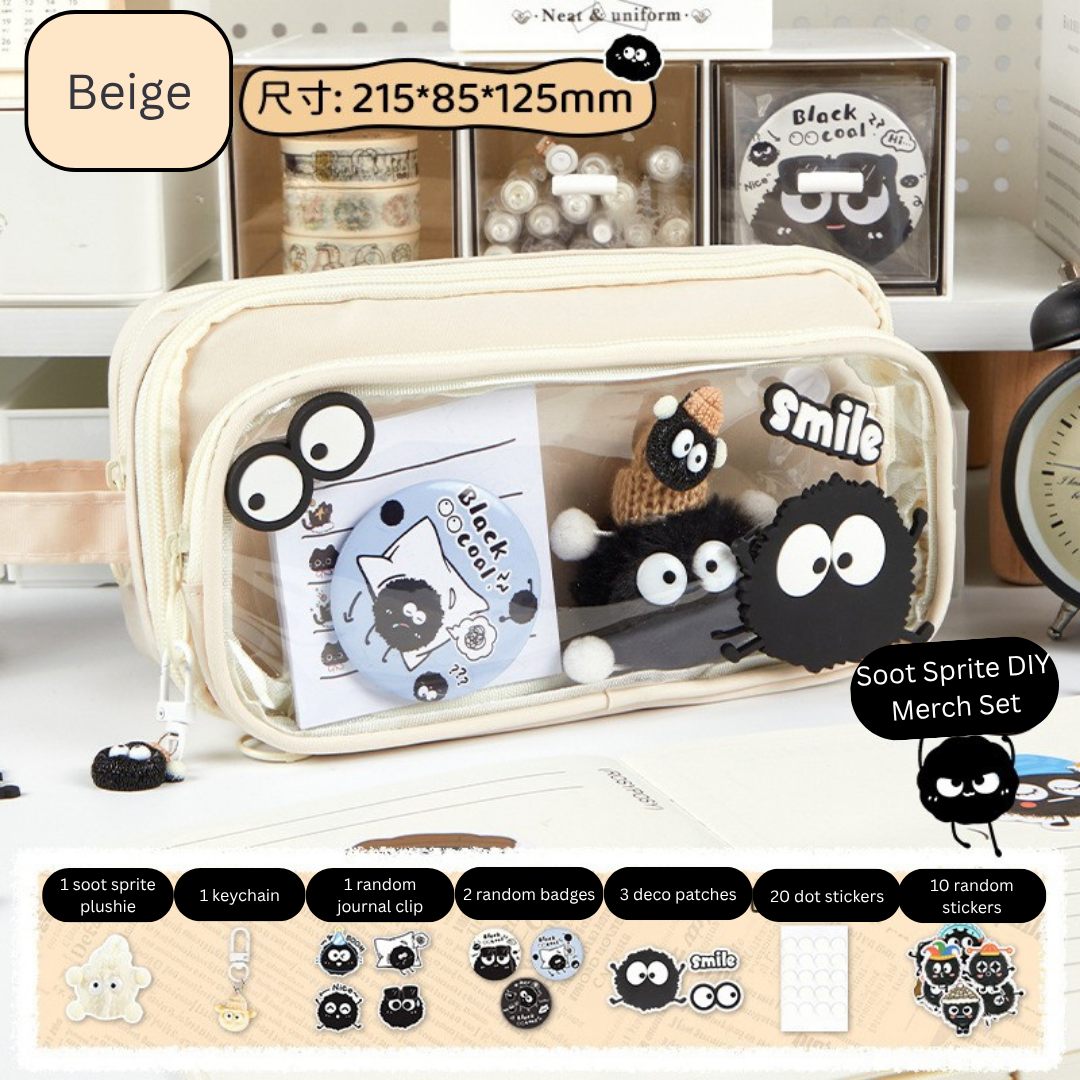 Adorable Soot Sprite 10-Layer Detachable Pencil Case