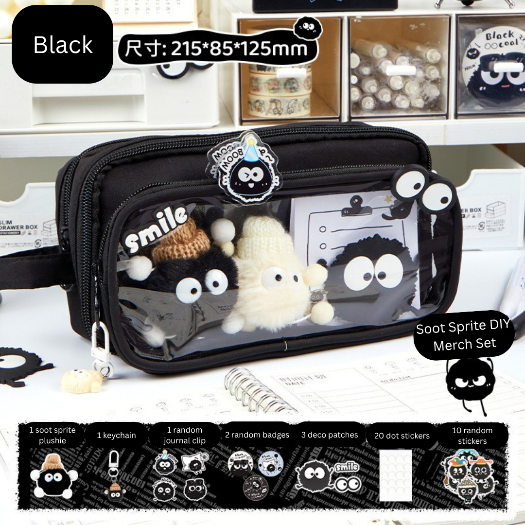 Adorable Soot Sprite 10-Layer Detachable Pencil Case