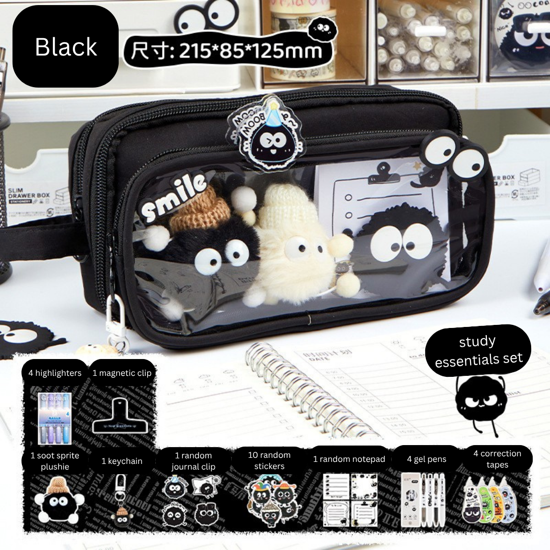 Adorable Soot Sprite 10-Layer Detachable Pencil Case