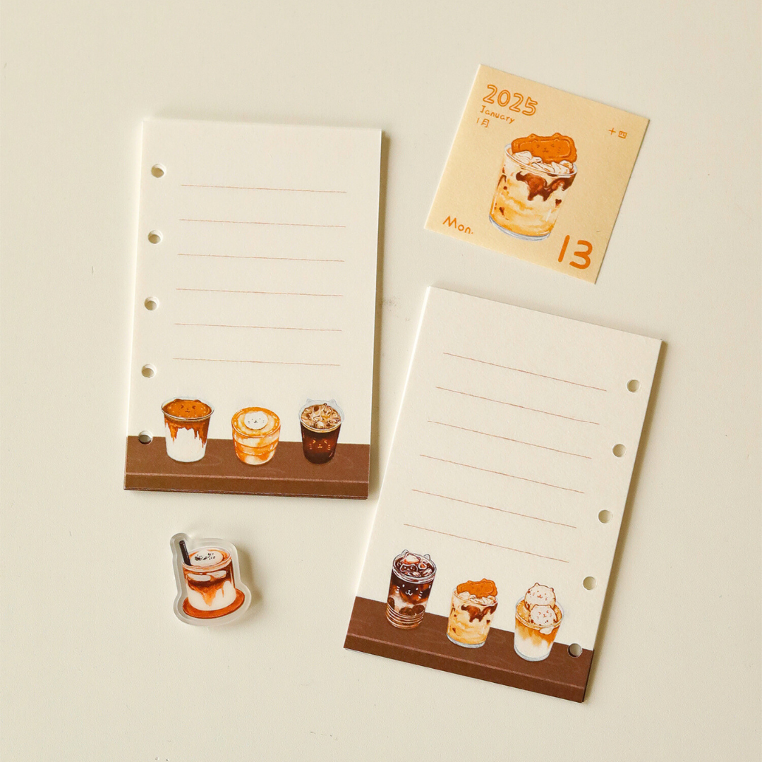 Cat Café M5/A7/A6 Notebook Refill Pages