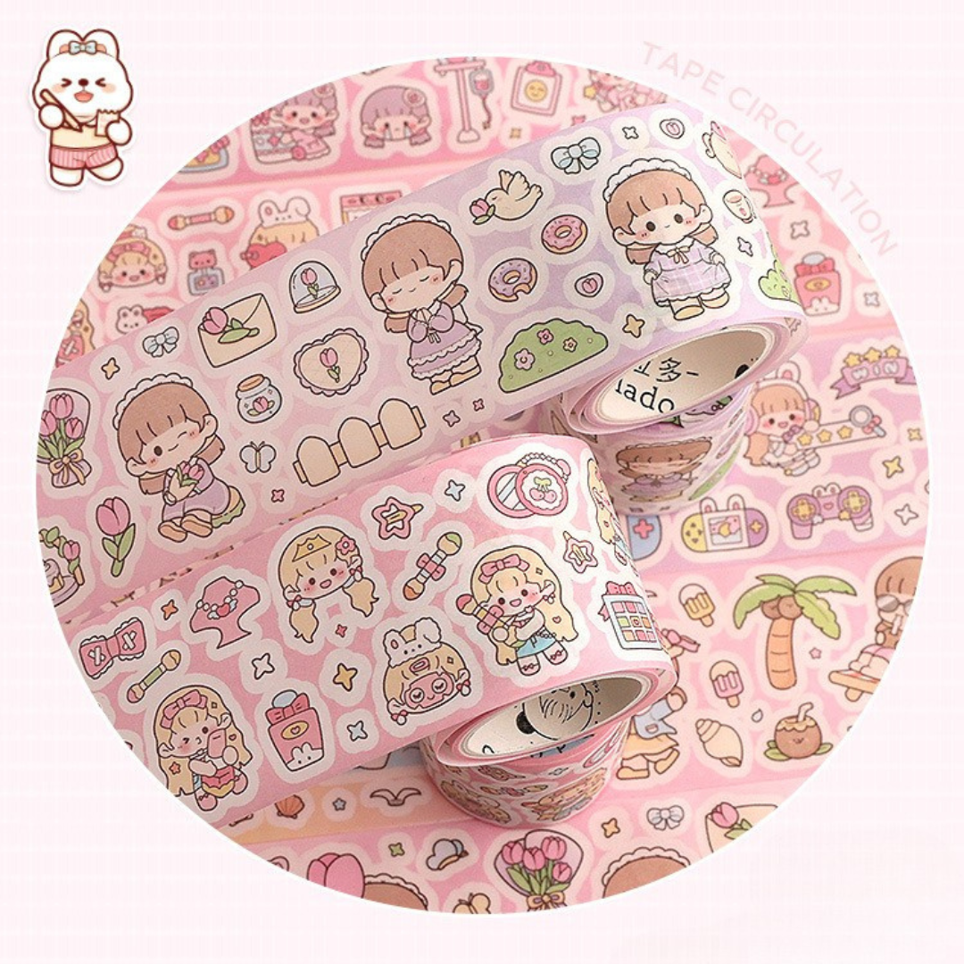 TiraDuo Soft Momo Washi Tape – Die-Cut Edition