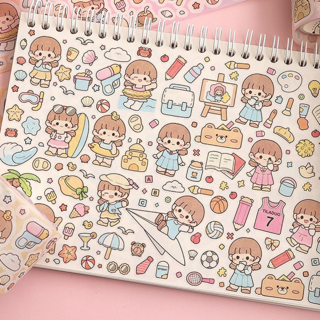 TiraDuo Soft Momo Washi Tape – Die-Cut Edition