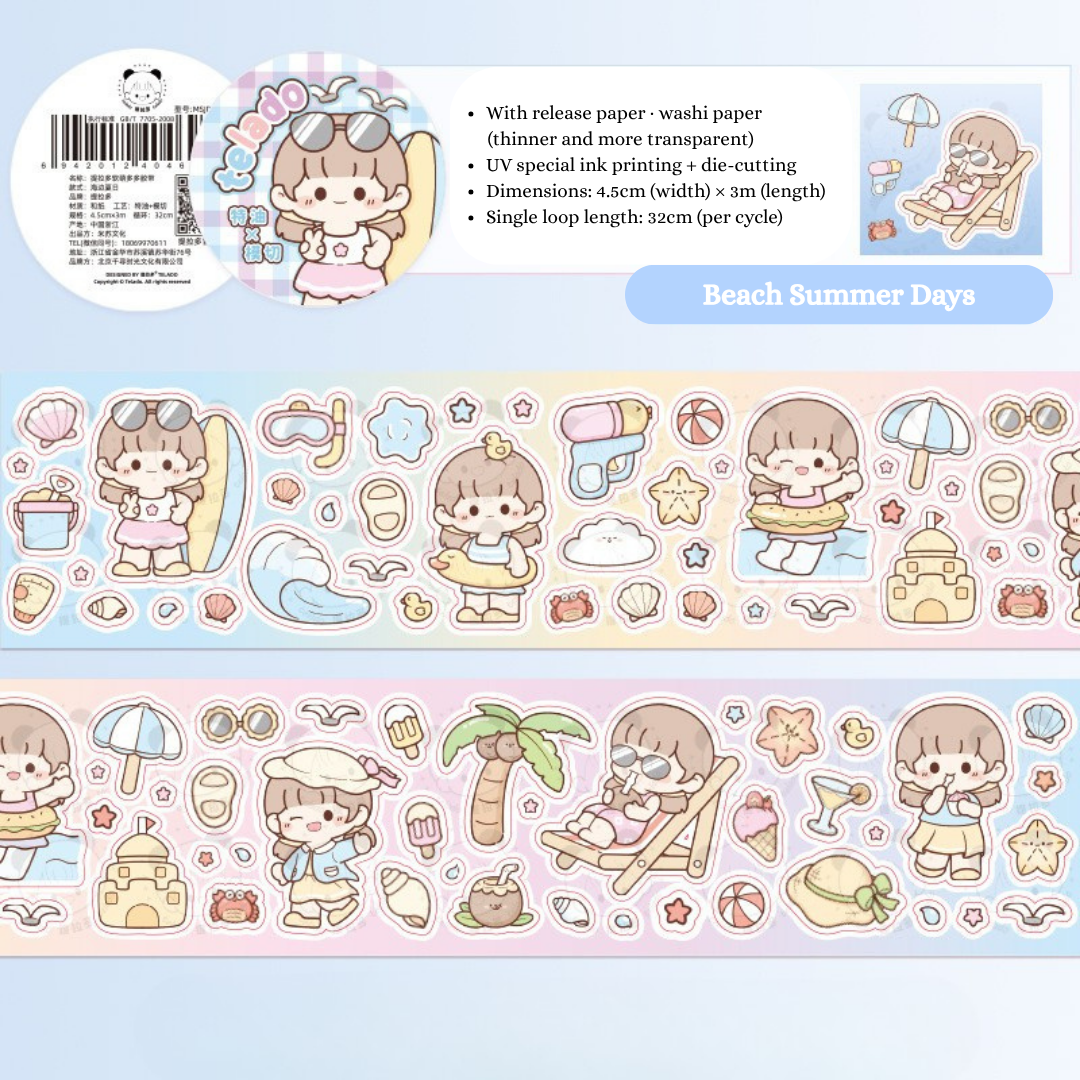 TiraDuo Soft Momo Washi Tape – Die-Cut Edition