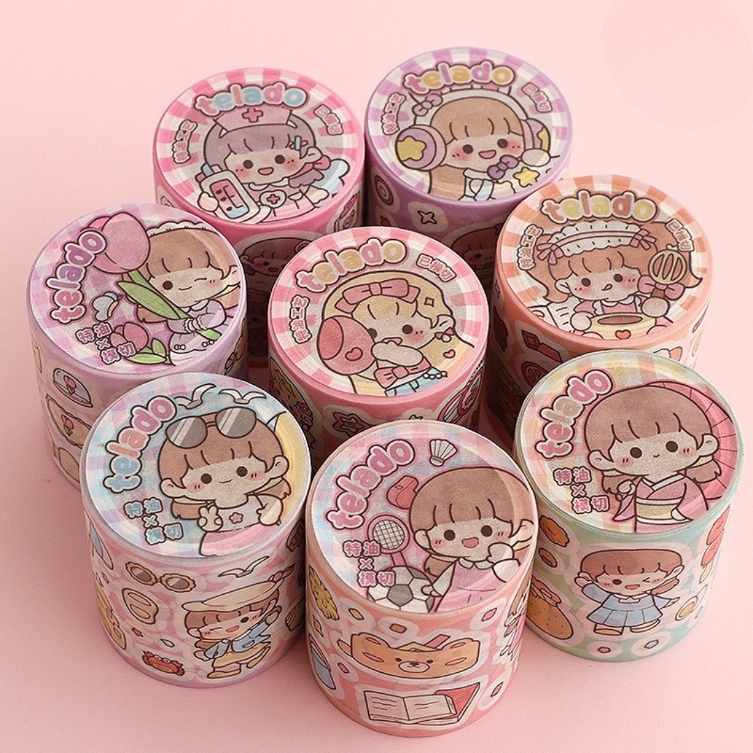 TiraDuo Soft Momo Washi Tape – Die-Cut Edition