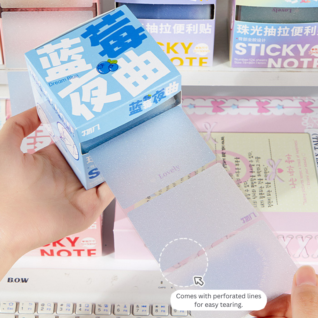 Gradient Pearl Blush Transparent Sticky Notes - SOLD OUT