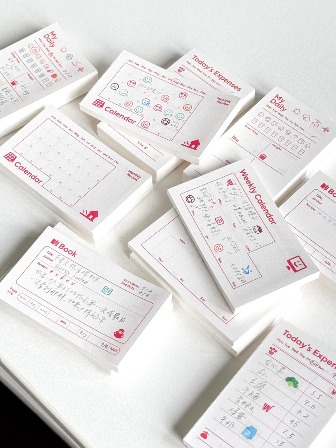 Tomato Burgundy Red Planner, Functional Notepads, Journal Material